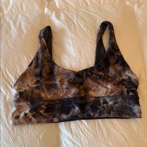 Lululemon Athletica Brown Tie-Dye Sports Bra